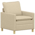 vidaXL Canapé Crème 76 x 81 x 87 5 cm Tissu