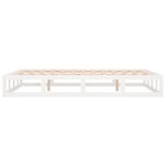 vidaXL Cadre de lit Blanc 140x190 cm Bois massif