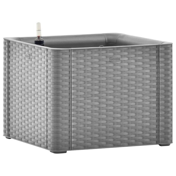 vidaXL Lit surélevé de jardin avec système d'arrosage Gris 43x43x33 cm