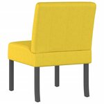 vidaXL Fauteuil sans accoudoirs jaune clair tissu