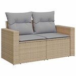 vidaXL Ensemble de canapé de jardin 11 Pièces Beige et Gris clair
