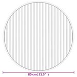 vidaXL Tapis rond gris 80 cm bambou