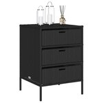 vidaXL Armoire de rangement de jardin noir 55x59x80 cm résine tressée