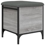 vidaXL Banc de rangement sonoma gris 42x42x45 cm bois d'ingénierie