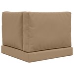 vidaXL Coussin de canapé d'extérieur 3 Pièces Taupe Polyester
