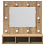 vidaXL Armoire Miroir avec étagère chêne artisanal 62 x 31 5 x 62 cm