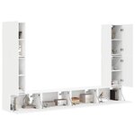 vidaXL Ensemble meuble TV 8 Pièces Blanc Bois d'ingénierie