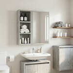 vidaXL Armoire murale de salle de bain Gris Béton 20 x 10 x 50 cm