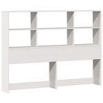 vidaXL Lit bibliothèque sans matelas blanc 180x200 cm bois pin massif