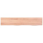vidaXL Étagère murale marron clair 100x20x4cm bois chêne massif traité