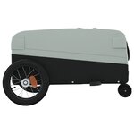 vidaXL Remorque de vélo noir et gris 30 kg fer