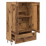 vidaXL Haut Armoire Bois Ancien 69 5 x 31 x 115 cm Bois d'ingénierie