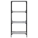 vidaXL Bibliothèque à 4 niveaux sonoma gris 59x35x132 cm