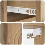 vidaXL Cabinet de chevet mural Chêne artisanal 33 x 34 5 x 20 cm