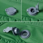 vidaXL Matelas de camping autogonflant avec oreiller 1 personne vert