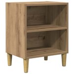 vidaXL Table de chevet chêne artisanal 40x30x50 cm bois d'ingénierie