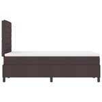 vidaXL lit à sommier avec matelas marron foncé 120x200 cm tissu