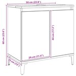 vidaXL Armoire d'évier chêne artisanal 58x33x60 cm bois d'ingénierie