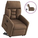vidaXL Fauteuil inclinable électrique marron tissu