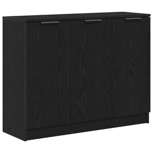 vidaXL Buffet Chêne noir 90 5 x 30 x 70 cm Bois d'ingénierie