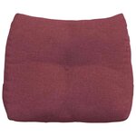 vidaXL Coussin de Dos Bordeaux 60 x 24 x 50 cm tissu