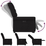 vidaXL Fauteuil inclinable électrique noir tissu