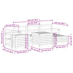 vidaXL Salon de jardin 7 Pièces bois de pin massif