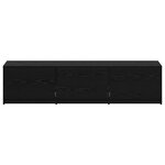 vidaXL Meuble TV Chêne noir 165 x 34 x 40 cm Bois d'ingénierie