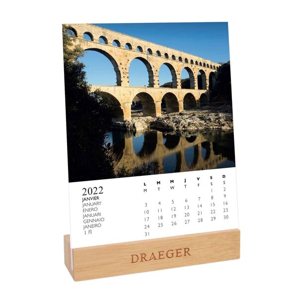 Calendrier 2022 sur socle - france - draeger paris