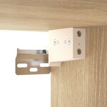 Vidaxl buffet haut chêne sonoma 69 5x34x180 cm bois d'ingénierie