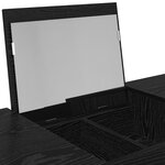 vidaXL Coiffeuse avec miroir Chêne noir 100x45x76 cm