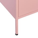 vidaXL Armoire de rangement Rose 80x35x101 5 cm Acier
