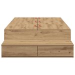 vidaXL Cadre de lit avec rangement avec tiroir Chêne artisanal 90 cm