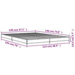 vidaXL Cadre de lit sans matelas chêne sonoma 120x190 cm
