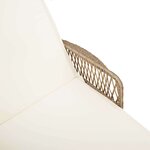 vidaXL Chaise longue avec coussin 2-personne 2 Pièces Beige polyrotin