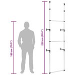 vidaXL Système de garde-robe télescopique avec barres Aluminium
