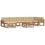 vidaXL Ensemble de canapés d'extérieur 8 Pièces Naturel et Beige