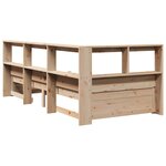 vidaXL Lit bibliothèque sans matelas 90x200 cm bois de pin massif
