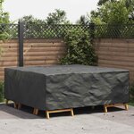 vidaXL Housse pour mobilier d'extérieur Noir 200 x 200 x 90 cm 210D