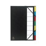 Trieur Rigide Ordonator Dos Extensible 7 Compartiments Noir - Noir - X 6 - Exacompta