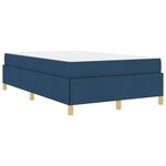 vidaXL Cadre de lit avec matelas Bleu 120 x 200 cm tissu
