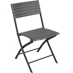 Tectake Salon de jardin TREVI 2 personnes - gris