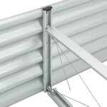vidaXL Lit surélevé de jardin 400x80x44 cm Acier galvanisé Argenté