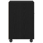 Armoire sur roulettes vidaXL Chêne Noir 33x38x60 cm Bois d'ingénierie