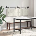vidaXL Tête de lit suspendue Avec lumière LED Crème Velours