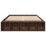 vidaXL Cadre de lit chêne marron 150x200 cm bois d'ingénierie
