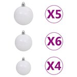 vidaXL Sapin de Noël artificiel Nordmann avec LED et boules Vert 180cm