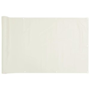 vidaXL Écran d'intimité de balcon blanc 400x75 cm PVC