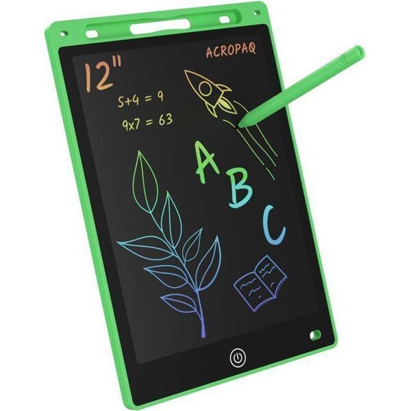 ACROPAQ Tablette Dessin Enfant- Ardoise Magique 12 Pouces- Tablette Ecran LCD - Pile CR2025 incluse- Verte