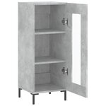 vidaXL Buffet Gris béton 34 5x34x90 cm Bois d'ingénierie